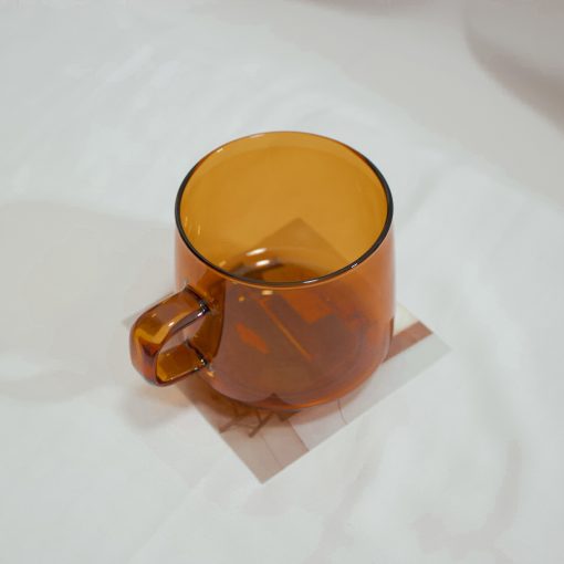 amber glass cup