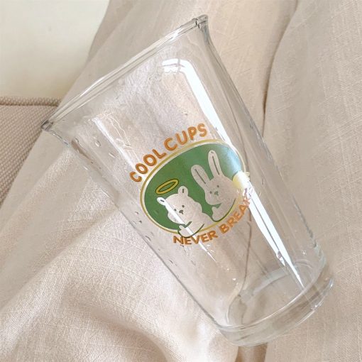 Olive Bear Glass Cup